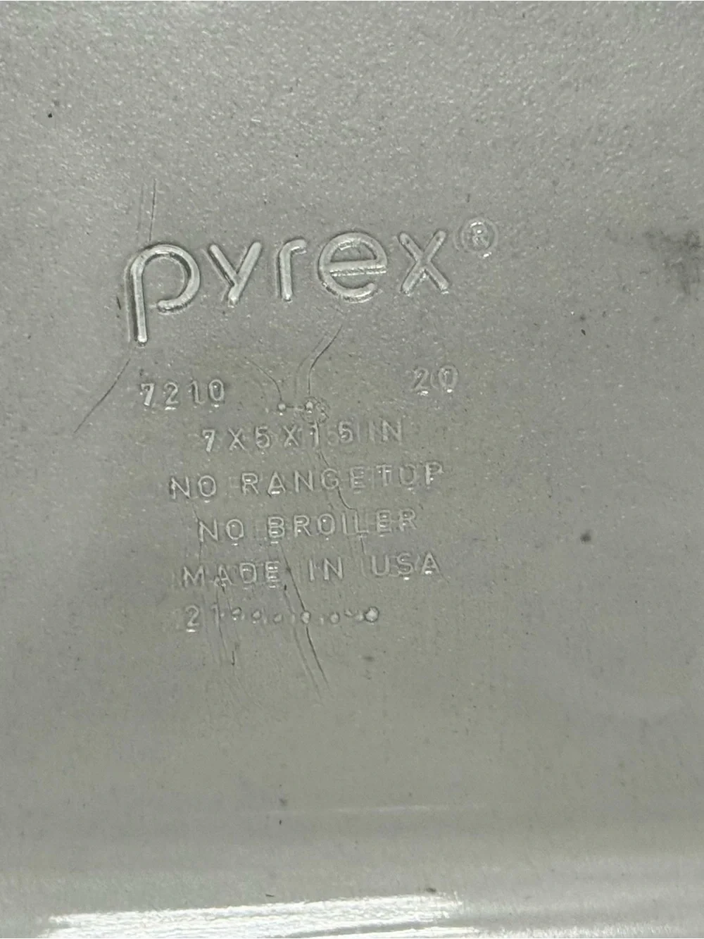 2 Ct Pyrex 7210 Glass 3 Cup 7
